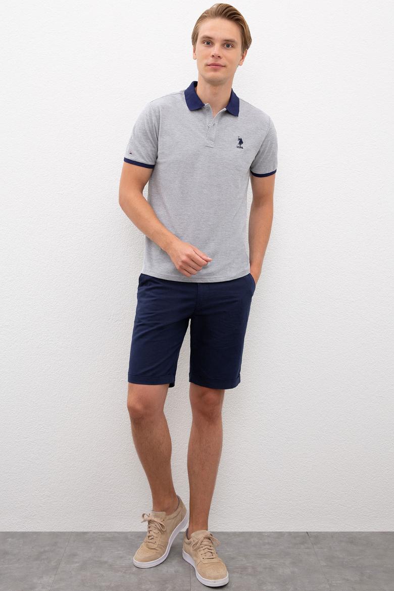 Erkek Gri Melanj Polo Yaka T-Shirt - 50218823007