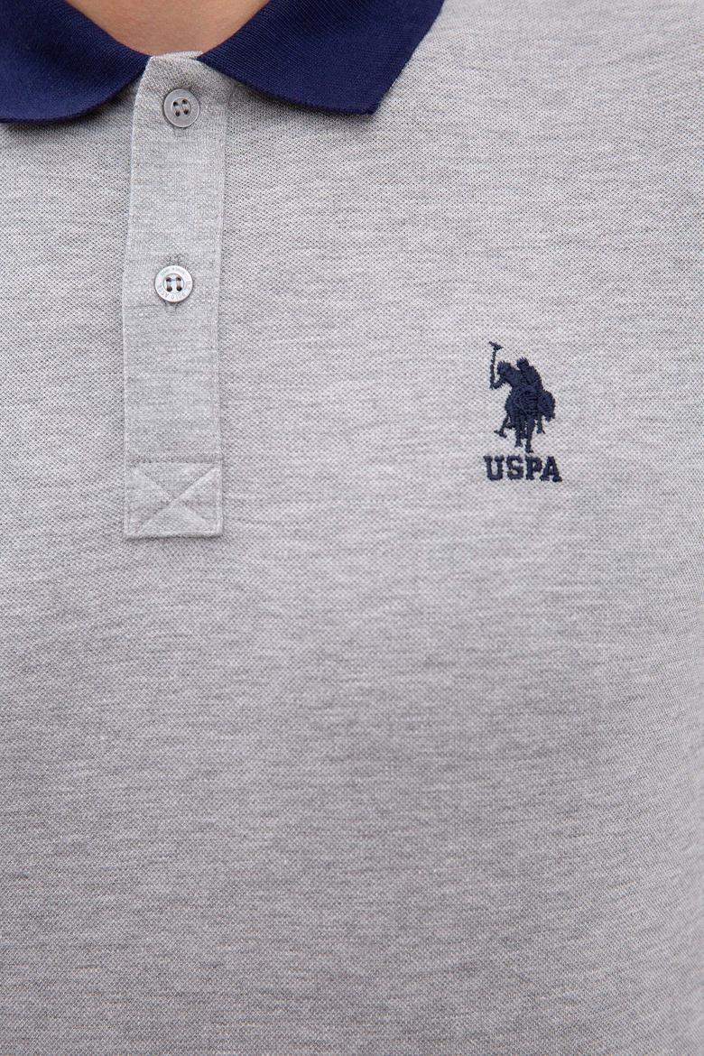 Erkek Gri Melanj Polo Yaka T-Shirt - 50218823007