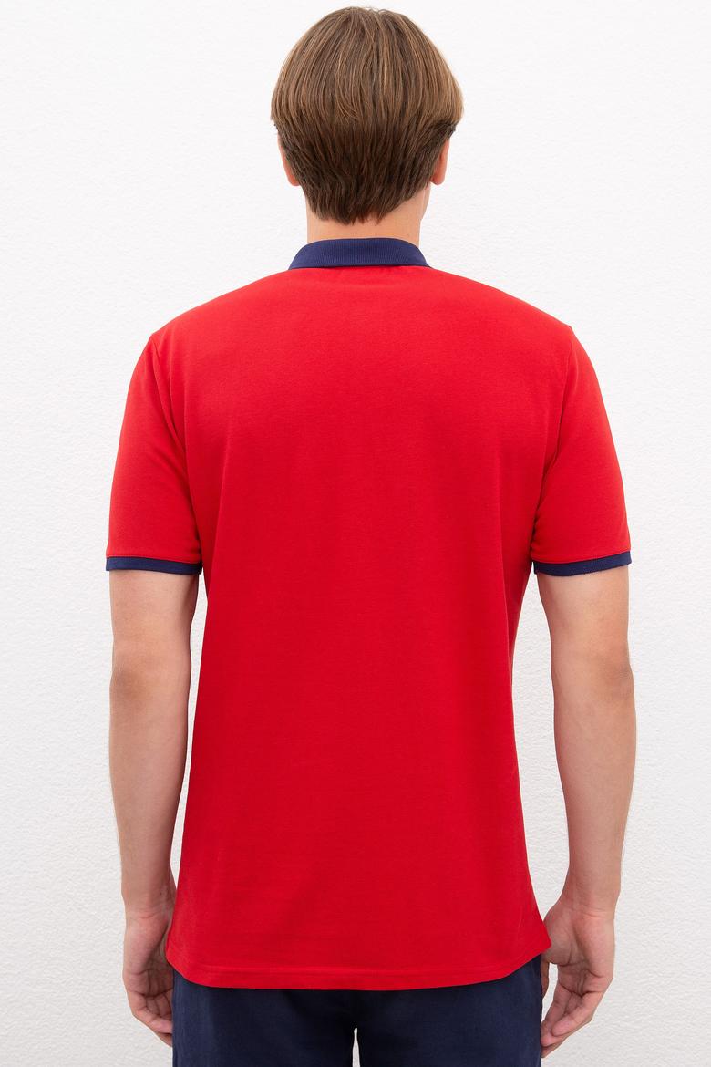 Erkek Koyu Kırmızı Polo Yaka T-Shirt - 50218823169