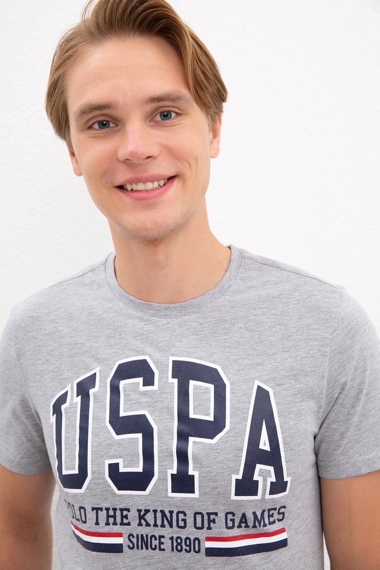 Erkek Gri Melanj Tişört - 50217813033