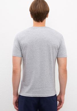 Erkek Gri Melanj Tişört - 50217813033