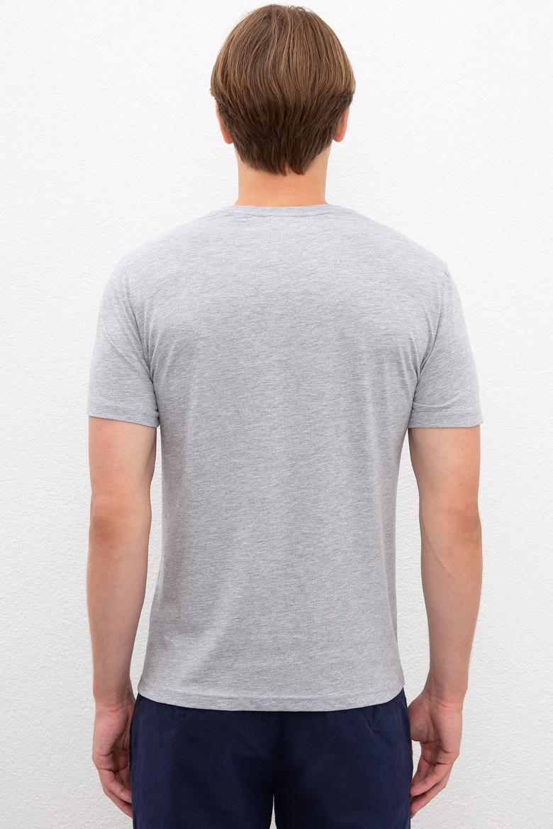Erkek Gri Melanj Tişört - 50217813033