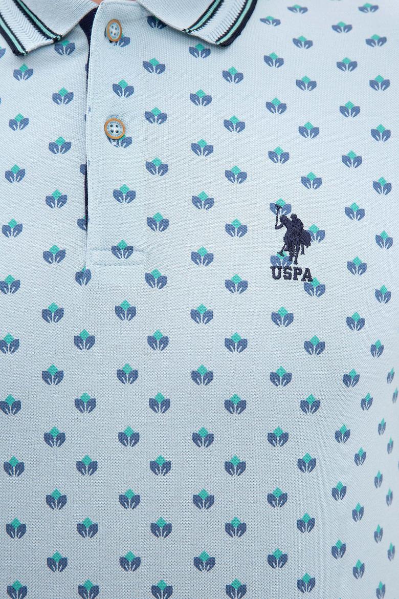 Erkek Açık İndigo Polo Yaka Tişört - 50219257035