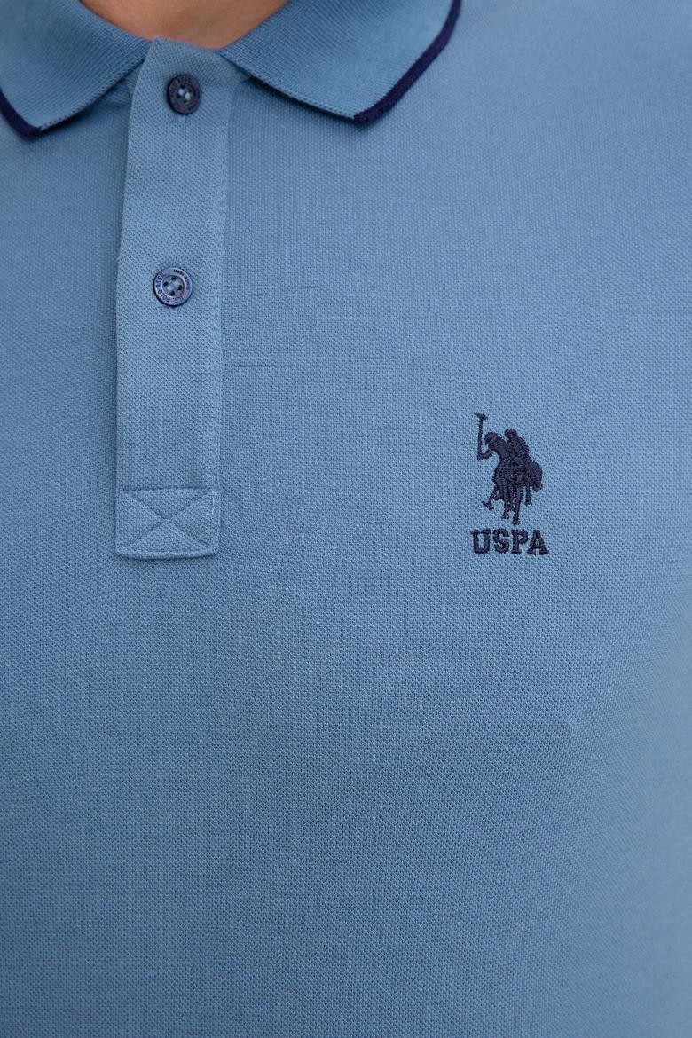 Erkek İndigo Polo Yaka T-Shirt Basic - 50222592042