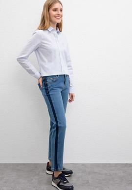 Kadın Mavi Denim Pantolon - 50202998004