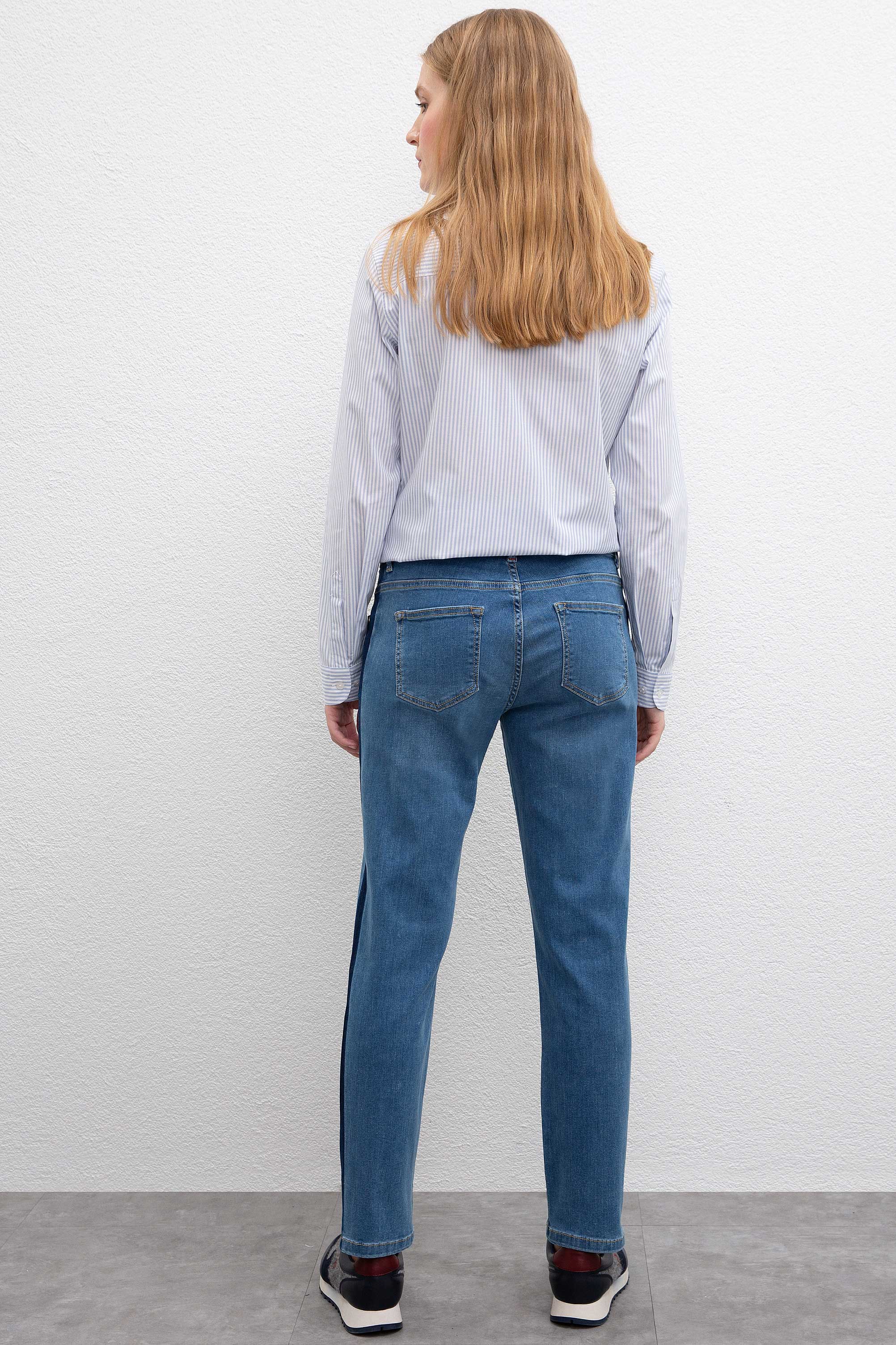 Kadın Mavi Denim Pantolon
