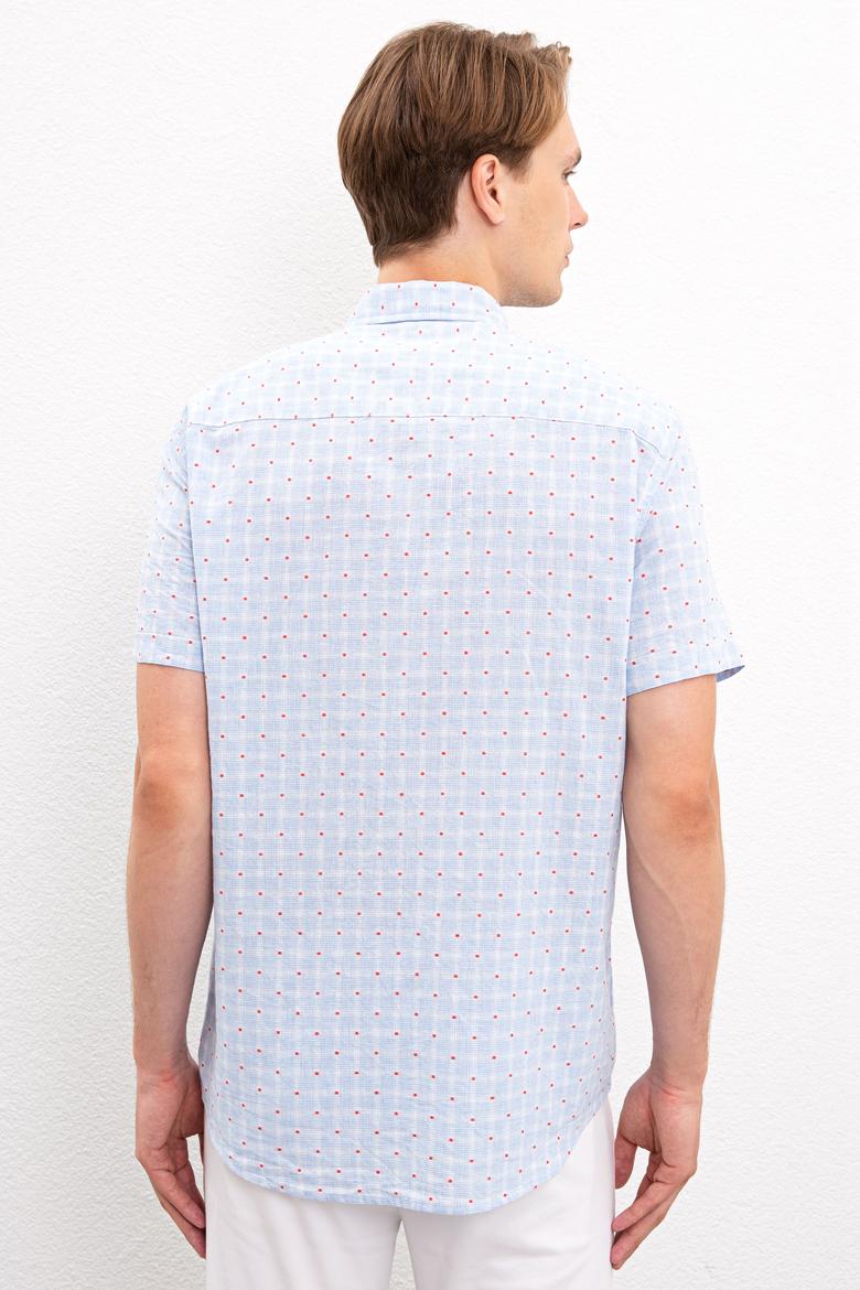 Erkek Açık Mavi Kısa Kollu Gömlek - 50218559005