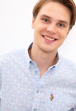 Erkek Açık Mavi Kısa Kollu Gömlek - 50218559005