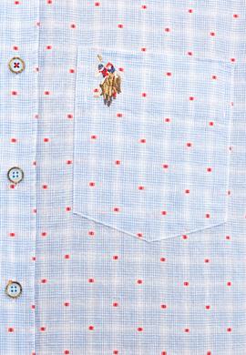 Erkek Açık Mavi Kısa Kollu Gömlek - 50218559005