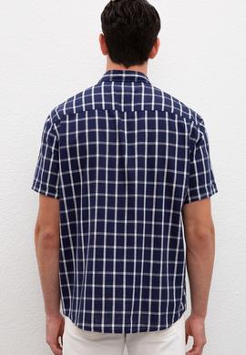 Erkek İndigo Gömlek Kısakol - 50218625003