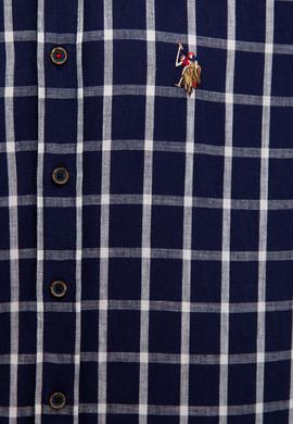 Erkek İndigo Gömlek Kısakol - 50218625003