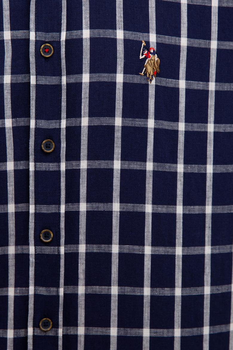 Erkek İndigo Gömlek Kısakol - 50218625003