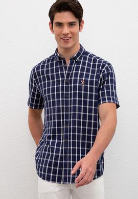 Erkek İndigo Gömlek Kısakol - 50218625003