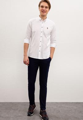 Erkek Beyaz Gömlek Uzunkol Basic - 50218882005