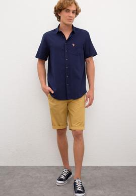 Erkek Lacivert Gömlek Kısakol - 50218909003