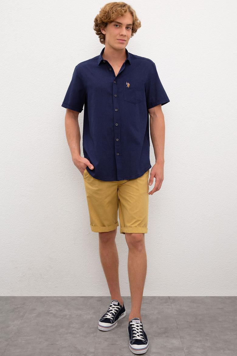Erkek Lacivert Gömlek Kısakol - 50218909003