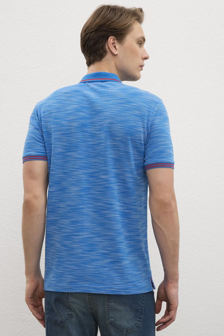 Erkek Kobalt Polo Yaka T-Shirt - 50219132025