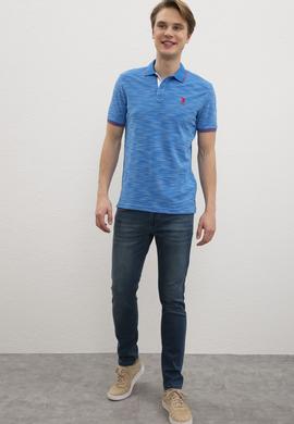 Erkek Kobalt Polo Yaka T-Shirt - 50219132025