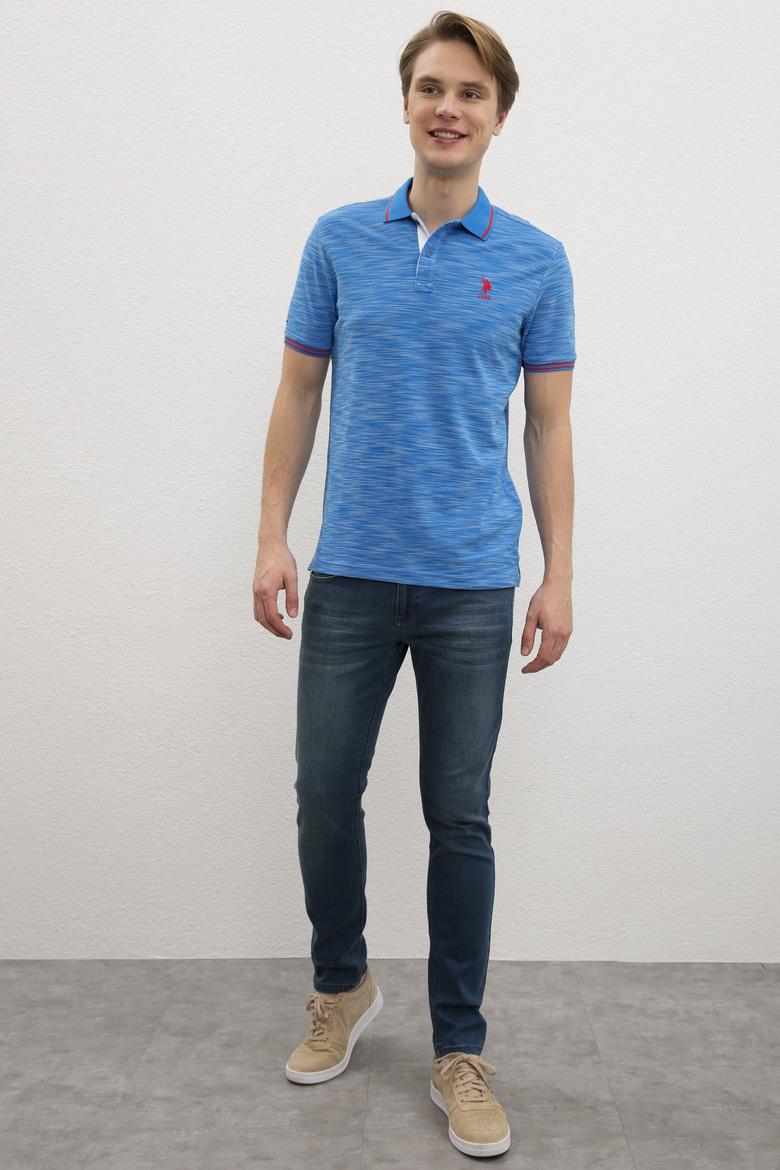 Erkek Kobalt Polo Yaka T-Shirt - 50219132025