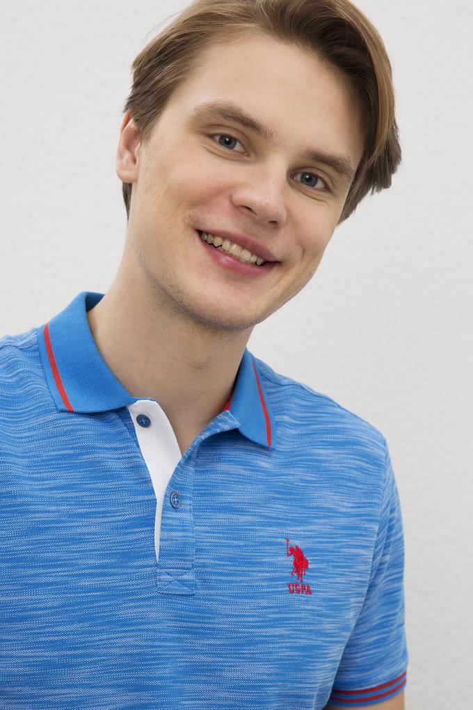 Erkek Kobalt Polo Yaka T-Shirt