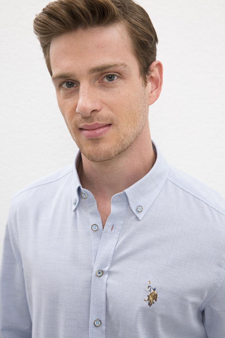 Erkek Mavi Gömlek Uzunkol - 50219542003