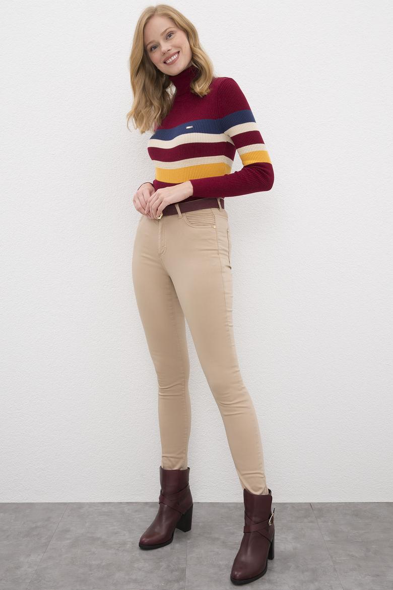 Kadın Bordo Kazak - 50223954021