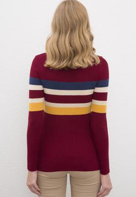 Kadın Bordo Kazak - 50223954021