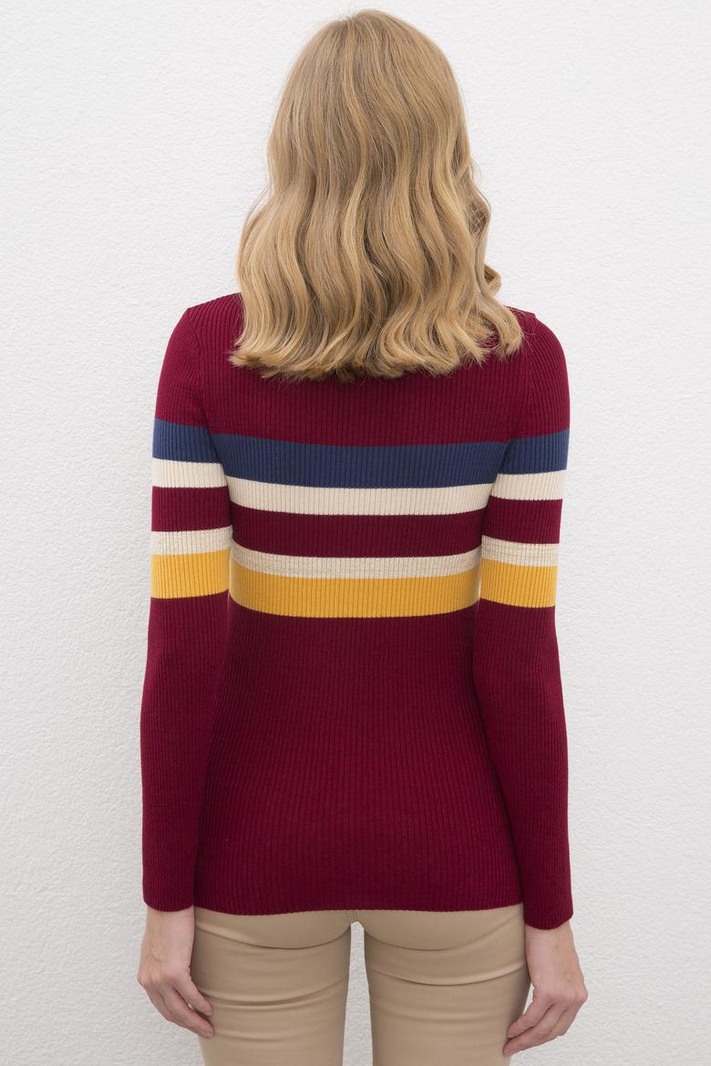 Kadın Bordo Kazak - 50223954021