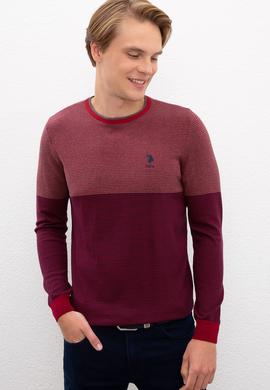 Erkek Bordo Kazak - 50223877024