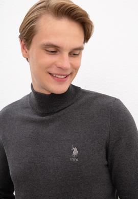 Erkek Antrasit Melanj Basic Kazak - 50224889036