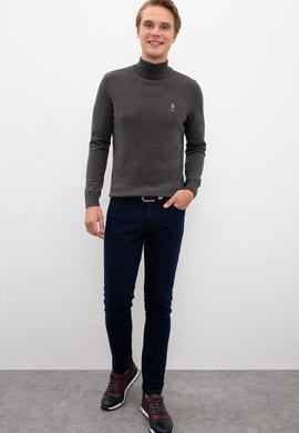 Erkek Antrasit Melanj Basic Kazak - 50224889036