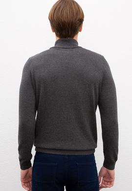 Erkek Antrasit Melanj Basic Kazak - 50224889036