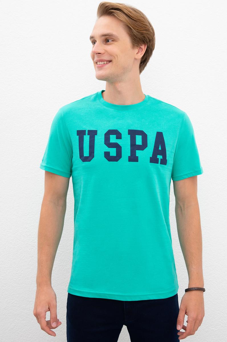 Erkek Yeşil Basic Bisiklet Yaka Tişört