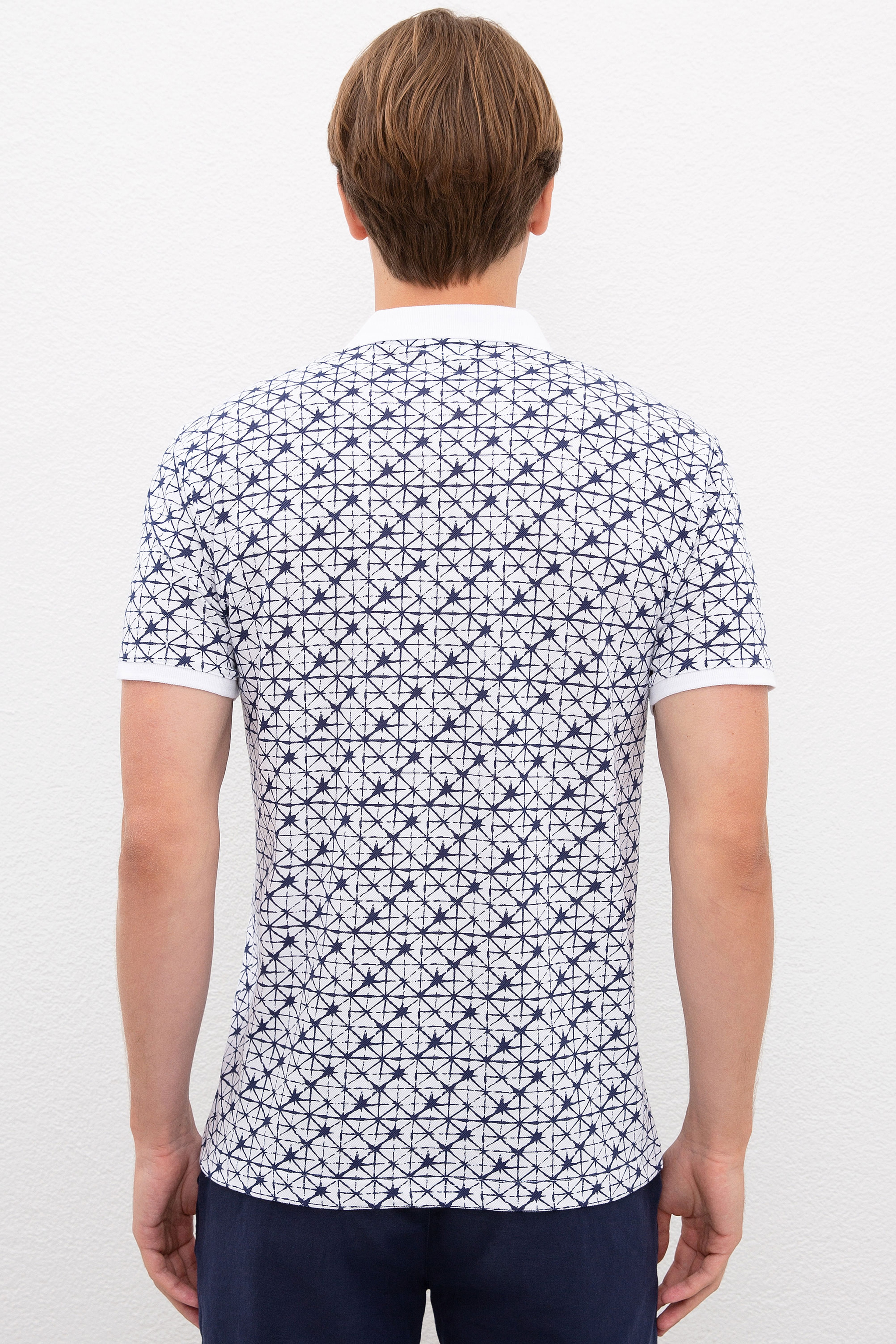 Erkek Beyaz Polo Yaka T-Shirt