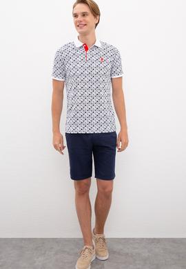 Erkek Beyaz Polo Yaka T-Shirt - 50217898018