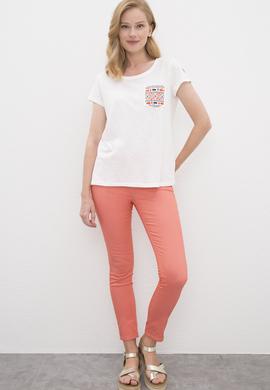 Kadın Beyaz Tişört - 50225585012