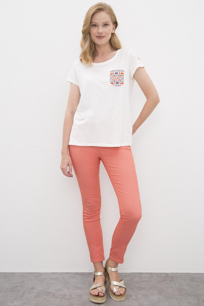 Kadın Beyaz Tişört - 50225585012