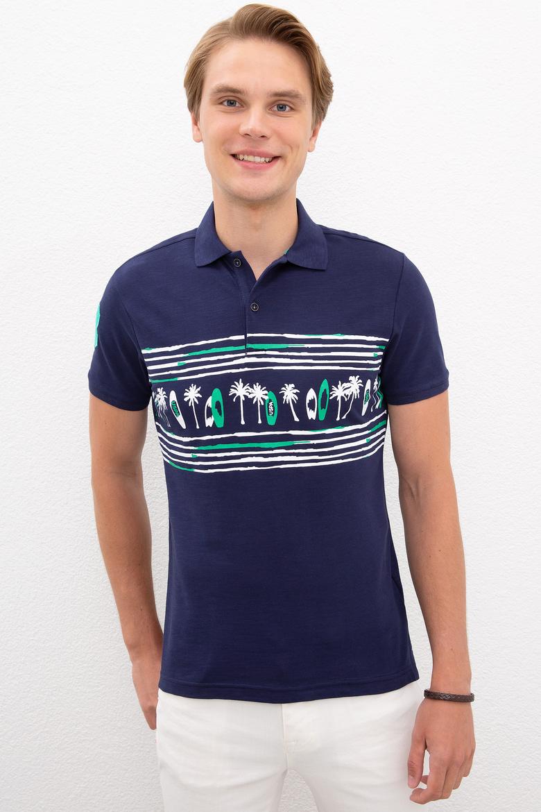 Erkek Lacivert Polo Yaka Tişört