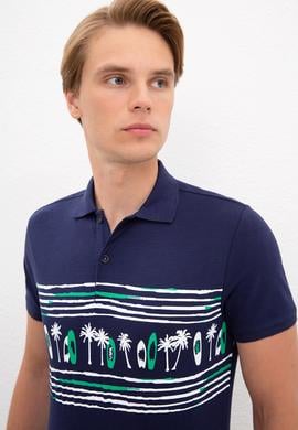 Erkek Lacivert Polo Yaka Tişört - 50219118009