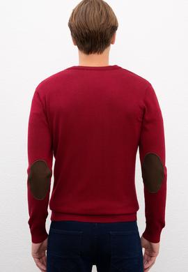 Erkek Bordo  Triko Hırka Basic - 50206757038