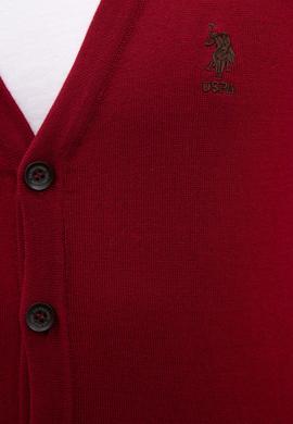 Erkek Bordo  Triko Hırka Basic - 50206757038