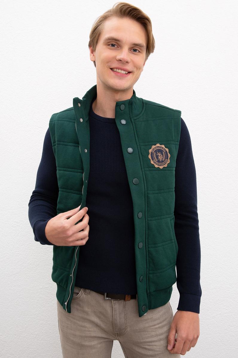 Erkek Yeşil Örme Hırka