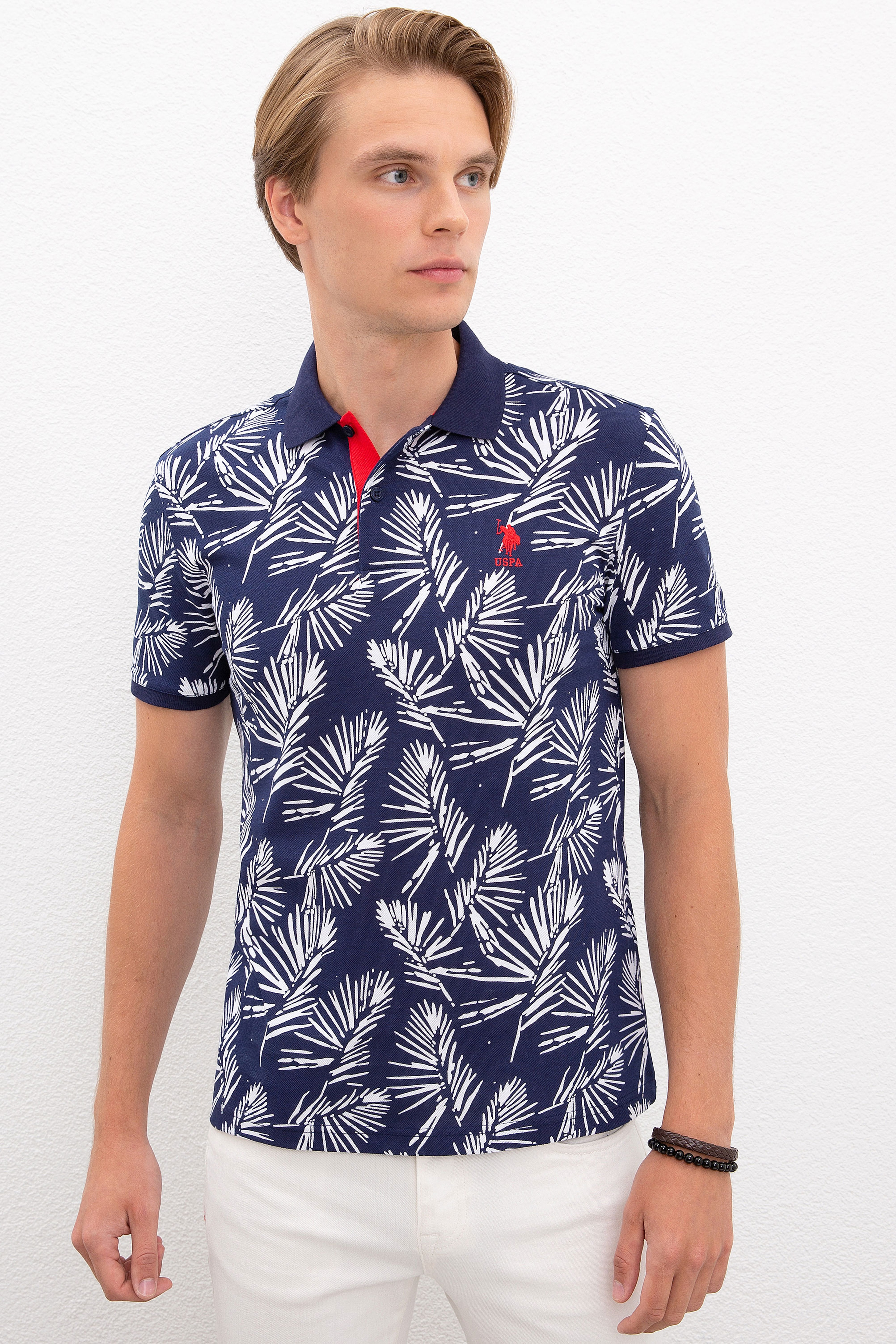 Erkek Lacivert Polo Yaka T-Shirt - Image 1