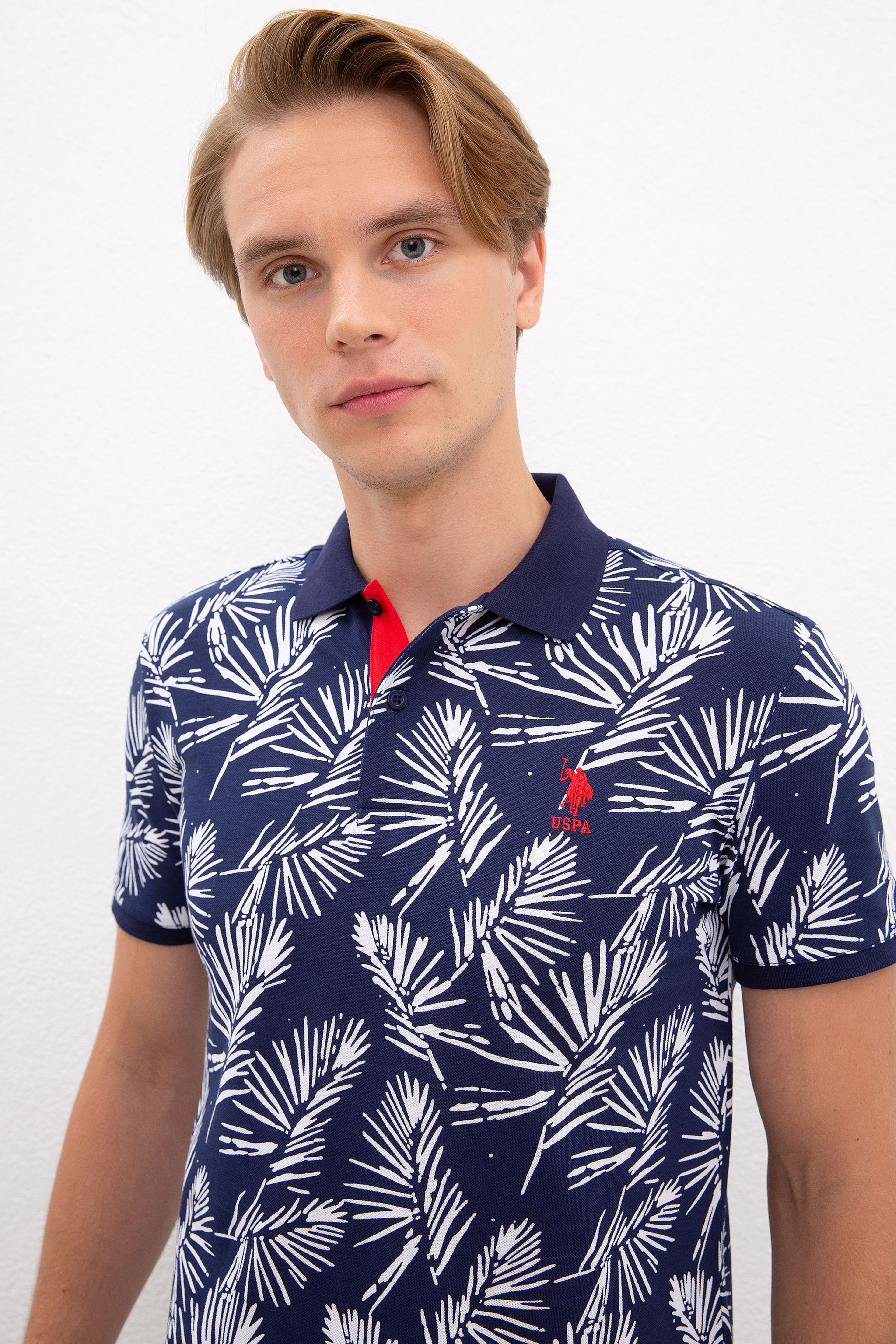 Erkek Lacivert Polo Yaka T-Shirt - Image 2