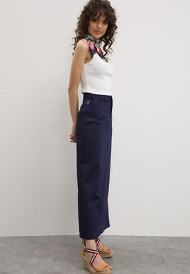 Kadın Lacivert Dokuma Etek - 50218481018