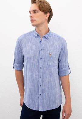 Erkek Mavi Gömlek Uzunkol - 50218436010