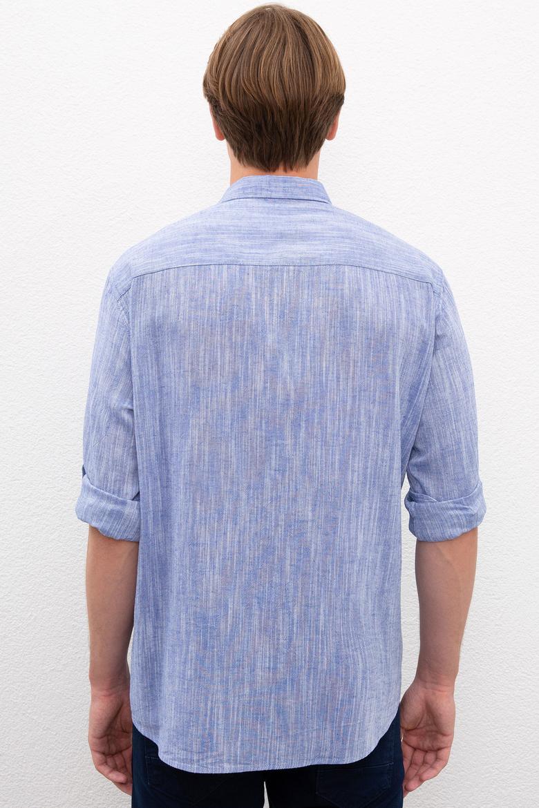 Erkek Mavi Gömlek Uzunkol - 50218436010