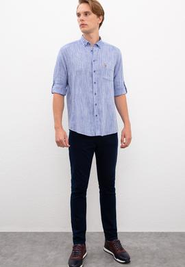 Erkek Mavi Gömlek Uzunkol - 50218436010