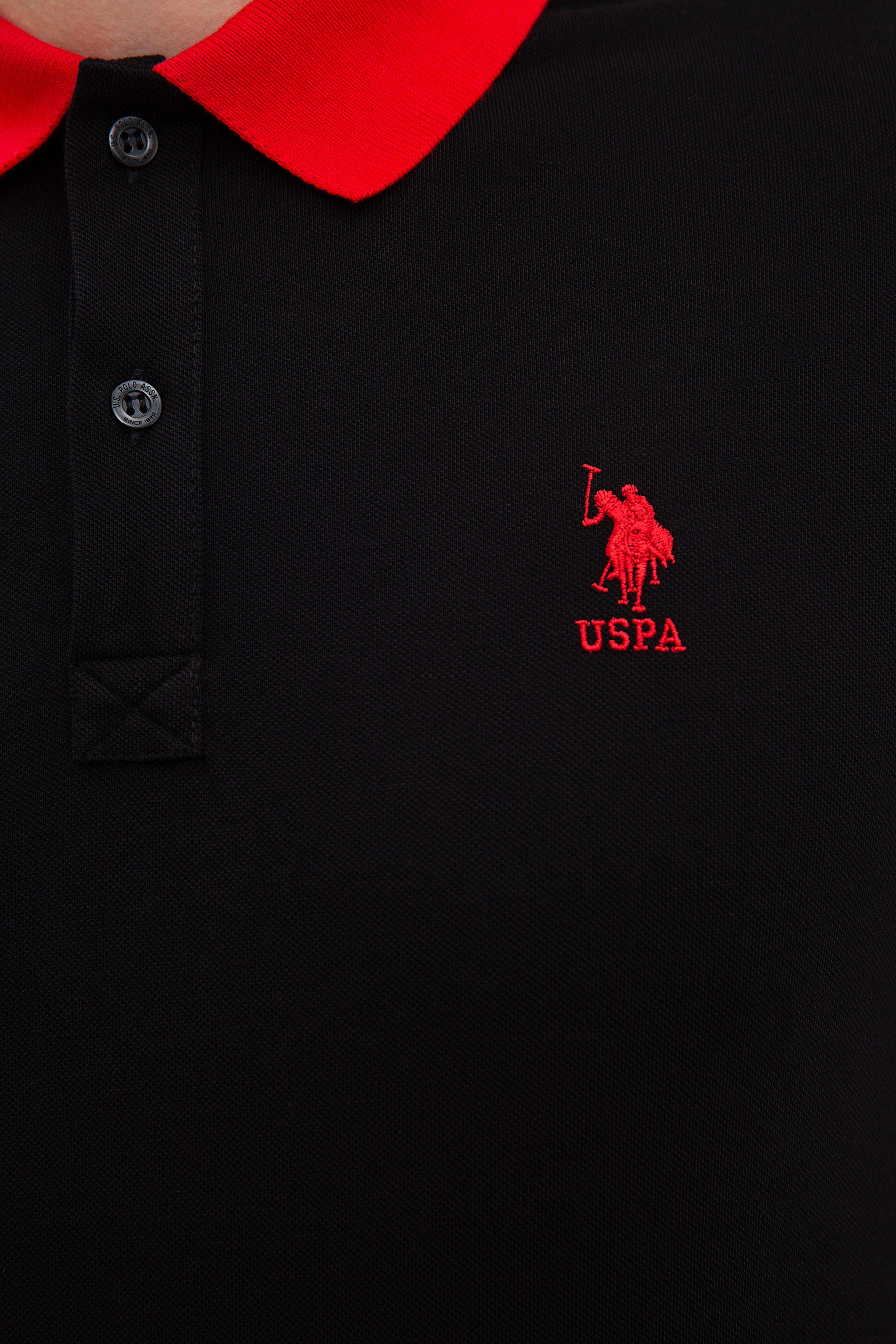 Erkek Siyah Polo Yaka T-Shirt - Image 4