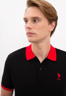 Erkek Siyah Polo Yaka T-Shirt - 50218823037